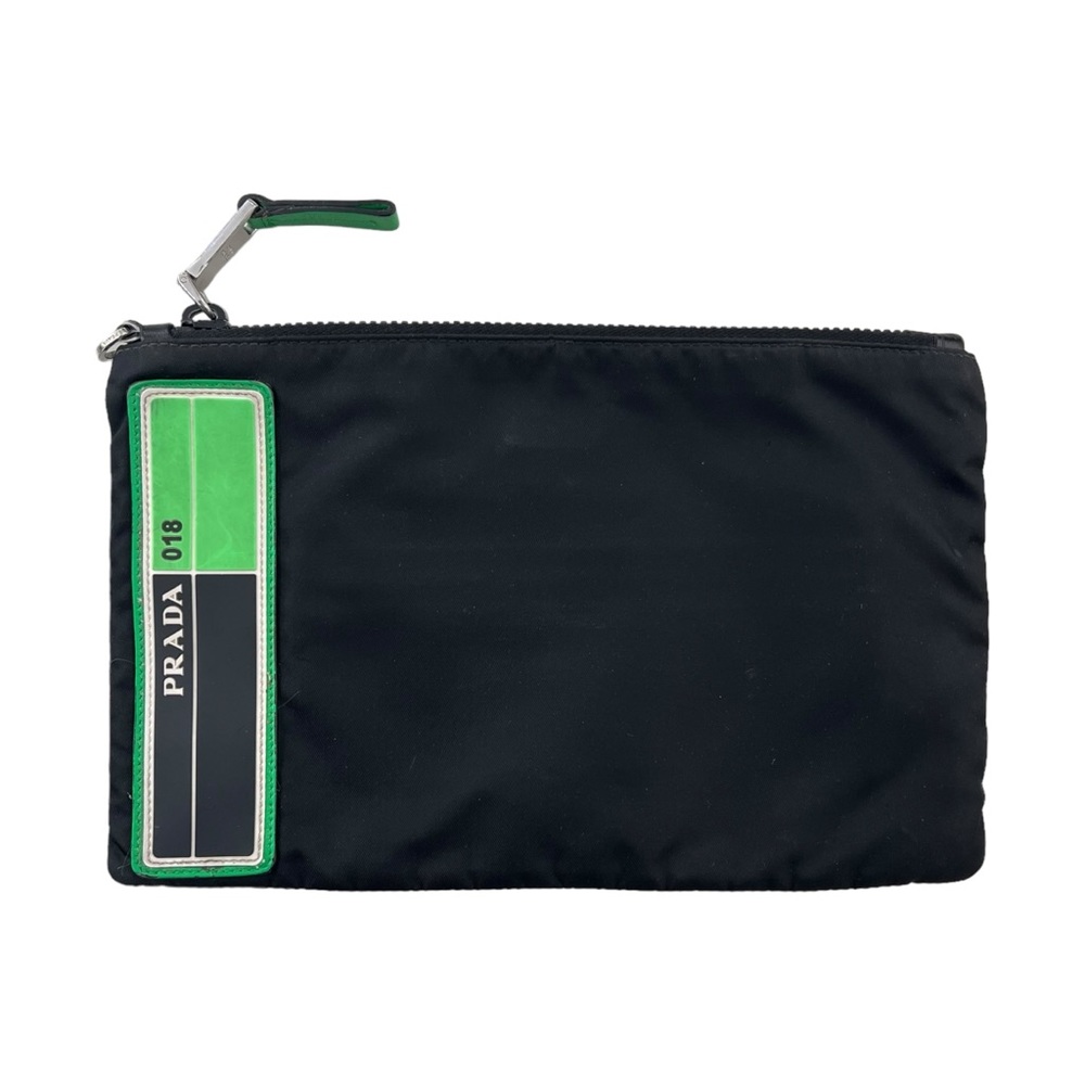 Prada Nylon Logo Patch Pouch